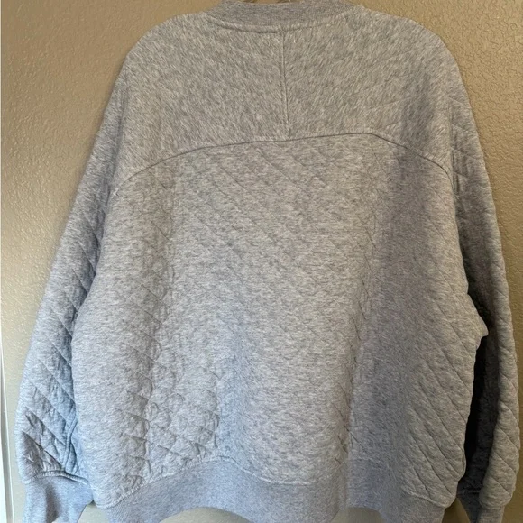 Aerie Heather Gray Quilted Bomber Jacket - Picture 3 of 3